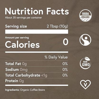 Fabula Coffee Decaf Dark Roast Whole Beans - Organic - Low Acid - Single Origin - Non-GMO - Mold Free - 12 Ounce