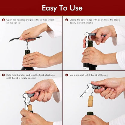 Professional Waiter Corkscrew Wine Openers Set (50 PCS),Upgraded with Heavy Duty Stainless Steel Hinges Wine Key for Restaurant Waiters, Sommelier, Bartenders