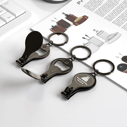 20pcs Personalized 4 in 1 Multi Function Bottle Opener, Nail Clipper, Wedding Favors Brewery, Private Customized, Black, Multitool Gifts for Men