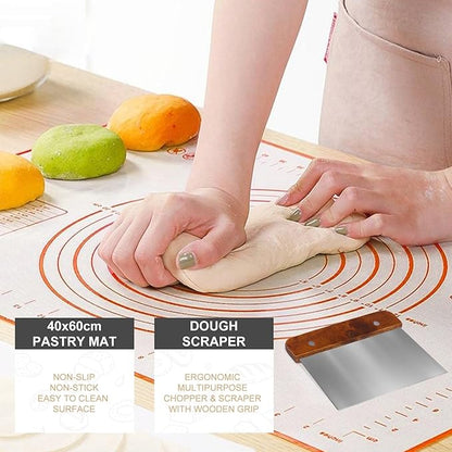 Bread Proofing Basket Set with 10" Round and 9.6" Round Banneton Baskets, Silicone Bread Sling Baking Mat, Whisk Cutter Scraper Lame - Sourdough Bread Baking Supplies Ideal Sourdough Starter Kit
