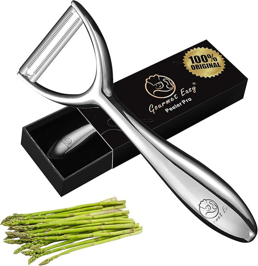 Vegetable Peeler, Premium Stainless Steel Potato Peeler, High Tensile Ultra Sharp Blade Fruit and Food Slicer, Y Shaped with Ergonomic Non-Slip Handle, Dishwasher Safe with 5 Years Warranty