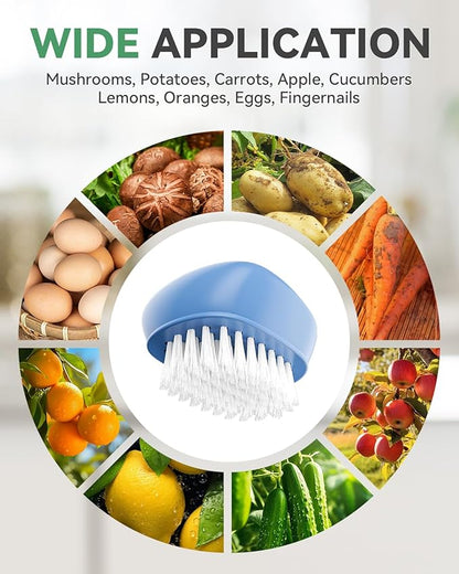 SXhyf Vegetable Brush Scrubber for Food [Black Stiff Bristles Brush + White Soft Bristles Brush] Potato Scrubber, Dishwasher Safe Veggie & Fruit Cleaning Brush for Mushrooms, Carrots, Lemons, Eggs