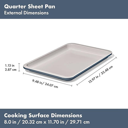 OXO Good Grips Non-Stick Pro Ceramic Coated Metal Bakeware Quarter Sheet Pan – Storm Blue