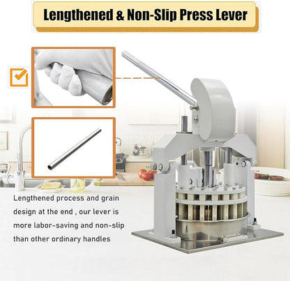 Manual Dough Divider Table Top Dough Dividing Machine 40PCS Dough Cutter Commercial Dough Dividing Machine Dough Baking Divider, 0.95oz-5.08oz, 40PCS