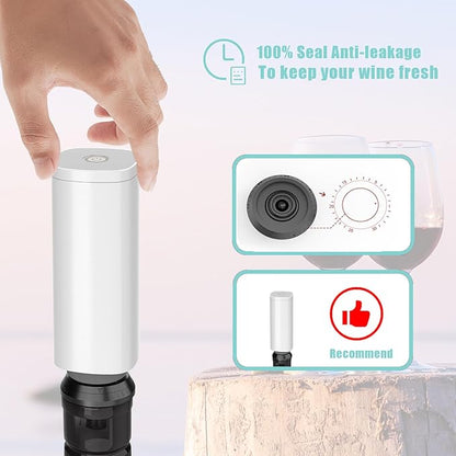 31 PCS Electric Vacuum Sealer, Sous Vide Bags, Portable Mini Vacuum Sealer with 20Pcs Reusable Food Saver Sealer Bags, 4 Sealing Clip, 2 Clips for Sous Vide Cooking, 2 vacuum wine stoppers