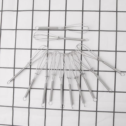 CHuangQi 5 Inch Endurance Stainless Steel Mini Whisk/Egg Beater, Set of 12