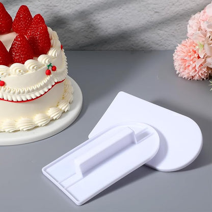 2 PCS Fondant Smoother, White Plastic Fondant Icing Smoother, Paddle Fondants Polisher Finisher Sugarcraft Cups for Cake Decoration Sugarcraft Paddles Sculpting, 14.5 x 8 cm/5.7" x 3.1"