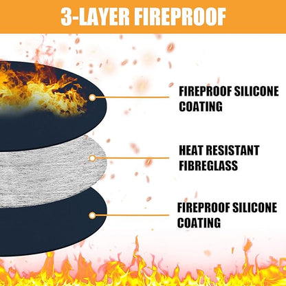 Round Fire Pit Mat Compatible with Solo Stove Mesa Accessories, Fire Proof Mat Compatible with Solo Stove Mesa Table Mat Under Fire Pit,Small Under Grill Mats for Outdoor Grill Table Top Protection
