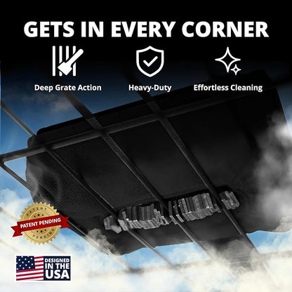 Grill Rescue BBQ Replaceable Scraper Cleaning Head, [Rescue-Upgraded], Bristle Free, Durable and Unique Scraper Tools for Cast Iron or Stainless-Steel Grates, Barbecue Cleaner (Ultra Pro Head)