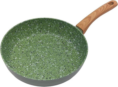 8.5 Inch Nonstick Frying Pan Skillet, 4mm Thick Aluminum Cookware with PFOA-Free Non-Toxic Coating, Induction Compatible, Dishwasher Safe, Bakelite Handle for Eggs & Pancakes, Green