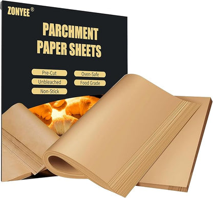 Parchment Paper Baking Sheets for Emeril Lagasse 26 QT Extra Large Air Fryer, 11x10 Inch Non-Stick Precut Baking Parchment for Air Fryer Steaming Bread Cup Cake Cookie and More