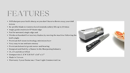 Multi-Stage Home Electric Knife Sharpener for All Knives, Knife Sharpeners for Kitchen Knives Premium version