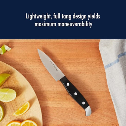 HENCKELS Statement Razor-Sharp 3-inch Compact Chef Knife, German Engineered Informed by 100+ Years of Mastery, Black/Stainless Steel