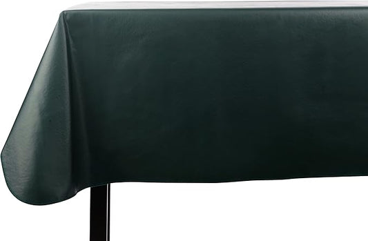 Yourtablecloth Heavy Duty Vinyl Rectangle or Square Tablecloth – 6 Gauge Heavy Duty Tablecloth – Flannel Backed – Wipeable Tablecloth with Vivid Colors & Many Sizes 52 x 52 Hunter Green