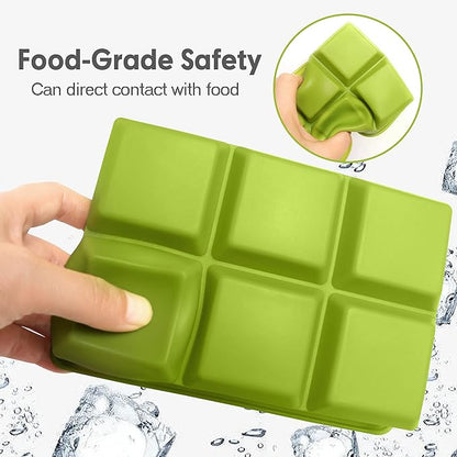 Silicone Ice Cube Trays 3 Pack - Large Size Silicone Ice Cube Molds with Leak Proof Removable Lid Square Ice Cube Tray And BPA Free for Cocktail,Whiskey, Stackable Flexible Ice