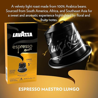 Lavazza Espresso Coffee Variety Pack Capsules Compatible with Nespresso Original Machines (Count of 120)