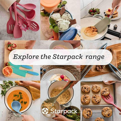 Starpack 'Get a Grip' Silicone Kitchen Tongs for Cooking 12 Inch - BBQ Tongs for Grill Heat Resistant to 600°F - Stainless Steel Tongs with Non Stick Tips - Silicone Tongs for Serving Food
