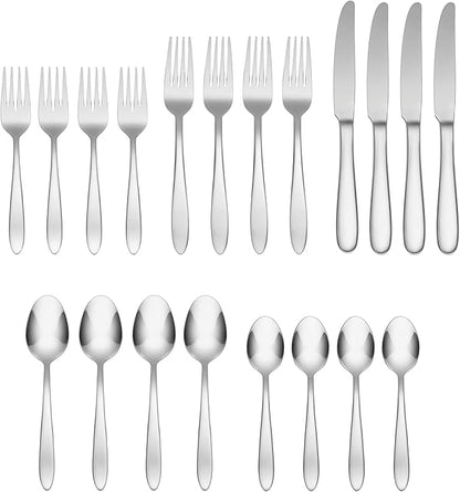 Oneida Mooncrest 20-Piece Flatware Set, Service for 4, Silver