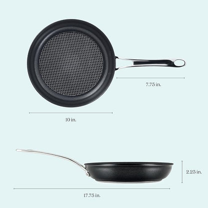 Anolon X Hybrid Nonstick Induction Frying Pan/Skillet, 10 Inch - Dark Gray