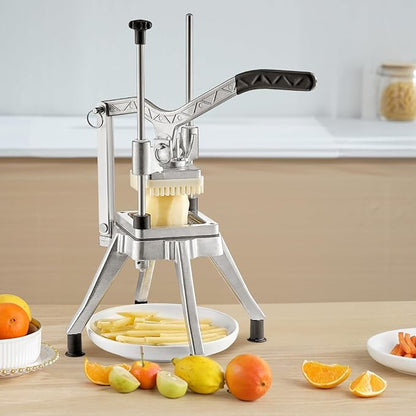 VEVOR Commercial Vegetable Fruit Chopper 3/8″ Blade Professional Food Dicer Kattex French Fry Cutter Onion Slicer Stainless Steel for Tomato Peppers Potato Mushroom Upgrade Style 3/8"