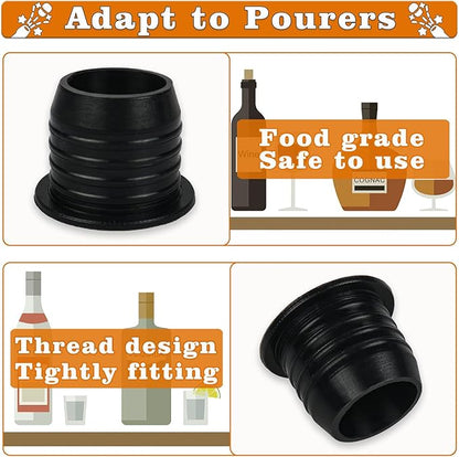 8 Pack Liquor Pour Spout Adapters, Pour Spouts for Large Neck Liquor Bottles, Liquor Bottle Pourers for Alcohol Olive Oil up to 1 inch/25 mm Neck
