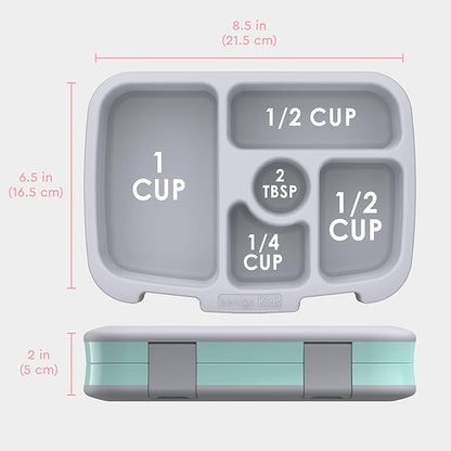 Bentgo Kids Prints Leak-Proof, 5-Compartment Bento-Style Kids Lunch Box - Ideal Portion Sizes for Ages 3-7, Durable, Drop-Proof, Dishwasher Safe, & PFAS & BPA-Free Materials (Puppy Love)