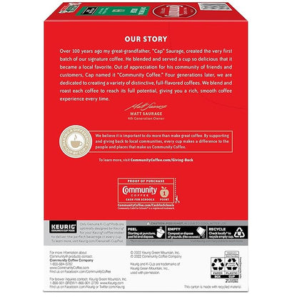 Community Coffee Cafe Special Decaf 24 Count Coffee Pods, Medium Dark Roast, Compatible with Keurig 2.0 K-Cup Brewers, 24 Count (Pack of 1)