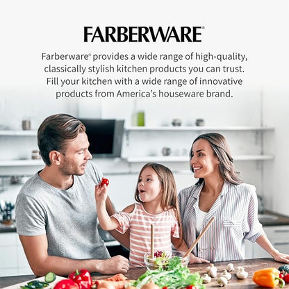 FARBERWARE Nylon Meat and Potato Masher – 5-Blade Ground Meat Chopper, Heat-Resistant to 450°F, Safe for Nonstick Cookware, Ergonomic Handle, 10-Inch, Dishwasher-Safe, Black