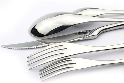 20-Piece 18/10 Stainless Steel Serrated Steak Knife Flatware Set, Service for 4