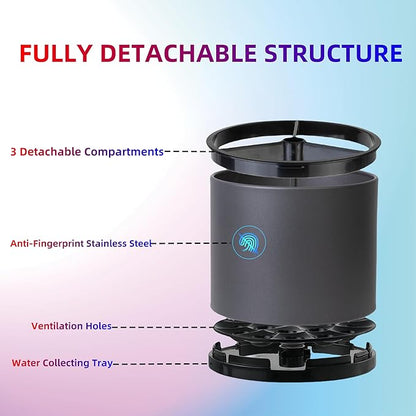 Utensil Holder,360°Rotating Kitchen Utensil Holder For Counter,Cooking Silverware Organizer Stainless Steel Caddy Flatware Spoon Spatula Tool Cutlery Container