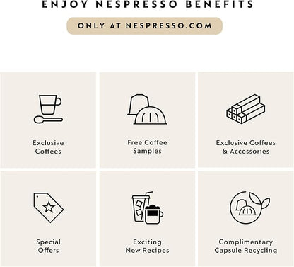Nespresso Festive Vertuo Pop+ Deluxe Coffee and Espresso Maker by Breville with Milk Frother, Matte Black Gold