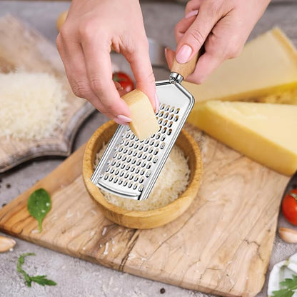 Ciieeo Cheese Grater Vegetable Zester Vegetable Cutter Slicer Professional Grater Handheld Grater Flat Grater Potato Peelers Vegetable Slicing Tools Stainless Steel Salad To Rotate Wooden