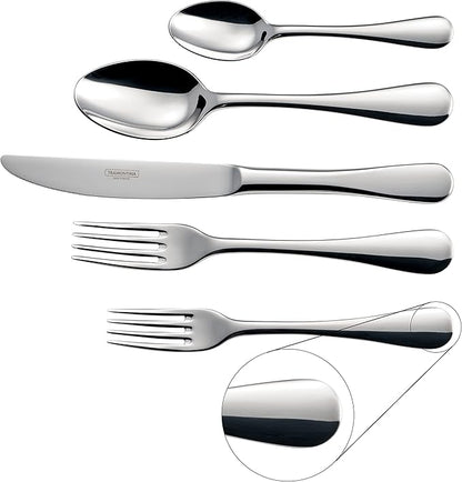 Tramontina 20 Piece Silverware Set - Classic Utensils Set