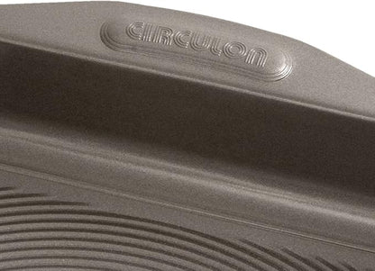 Circulon Total Bakeware Set Nonstick Cookie Baking Sheets with Cooling Rack, 3 Piece, Gray