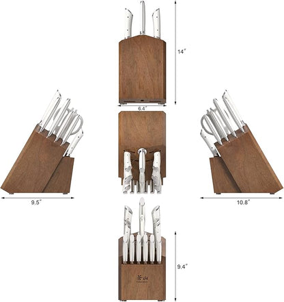 Cangshan HELENA Series German Steel Forged Knife Block Set (17-Piece, White)