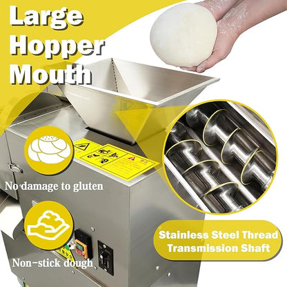 TECHTONGDA Electric Dough Divider Commercial Quantitative Dough Cutter 5g-500g Stainless Steel Pastry Piece Cutter Compact Dough Divider 1500W 110V