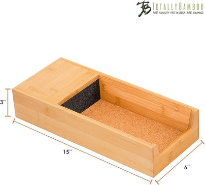 Totally Bamboo Universal Knife Caddy, Organizer and Holder for Drawer or Countertop