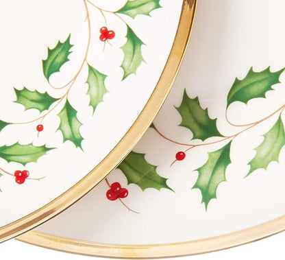 Lenox 883430 Holiday 3-Piece Place Setting, Christmas Set, Hosting, Red & Green