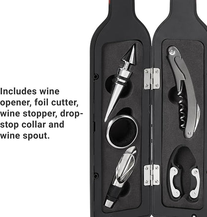 Let's Make Memories Personalized Photo 5-Piece Wine Tool Set - Wine Bottle Opener - Blue