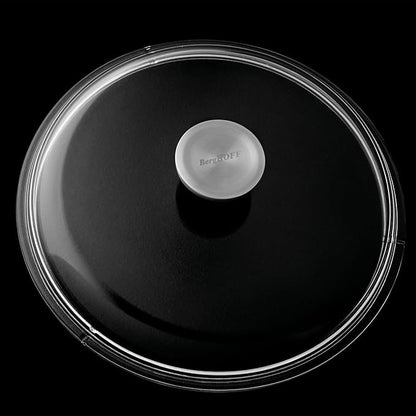 BergHOFF GEM Nonstick 11" Sauté Pan 4.9qt., Sturdy 2-Handle, Glass Lid, Ferno-Green, Non-Toxic PFOA-Free Coating, Ovensafe