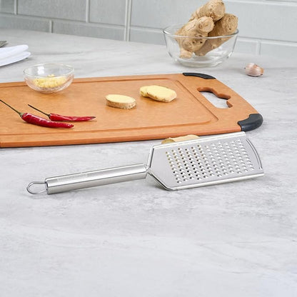 Restaurantware-German Standard Fine Handheld Graters, 6 Flat Cheese Graters - Dishwashable, Durable, Stainless Steel Food Grater With Handle, Suitable For Chocolate, Nutmeg, Garlic, Lemon, And, More