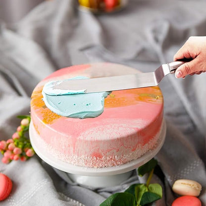 NEWLINE NY Stainless Steel Cake Customizing Decorating Serving 5pc set, Cake Server Lifter Slicer Straight & Offset Icing Frosting Spatulas