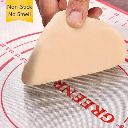 Silicone Pastry Mat Non Stick Extra Thick Baking Mat with Measurement Fondant Mat, Counter Mat, Dough Rolling Mat, Oven Liner, Pie Crust Mat (16''(W)*20''(L))