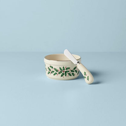 Lenox 804420 Hosting The Holidays Dip Bowl & Spreader, Christmas