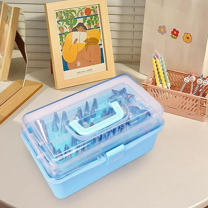 13 Inch Cake Decorating Storage Case, Suitable for Storing Baking Supplies (NOT INCLUDED), Blue