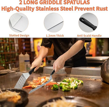 29-Piece Grill Tools Set, Heavy Duty Stainless Steel BBQ Accessories for Outdoor BBQ & Camping