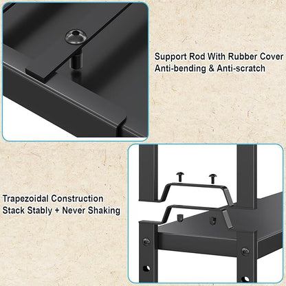 Narrow Expandable Cabinet Shelf Organizer 5.51" Width, Kitchen Counter Storage Shelves Spice Racks, Small Cupboard Countertop Tabletop Shelves Organizers, Expandable Adjustable Stackable, Load 30LBS