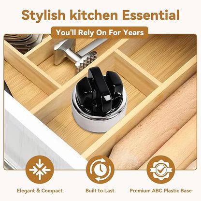 Hands Free Knife Sharpener with Suction Base Multi-Angle Pocket knives sharpene & Kitchen Knife Sharpener with Suction Base For All Knives: Chef’s, Serrated, and Hardened Steel