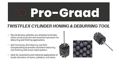 TwistFlex 3-3/4” 95mm 320 Grit Silicon Carbide Cylinder Hone 90-95mm, Bores 3.54”-3.75”, KTM525 2003-05, DR-Z 400SM 2005-09, TRX 450S/ES 4X4 Foreman 98-2004, YFZ450 2004-09, Sportsman 500 4X4 1996-05