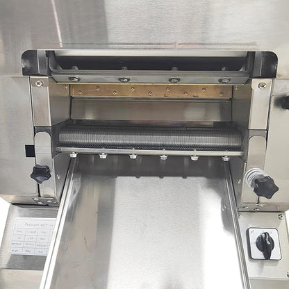 TECHTONGDA Electric Noodle Making Dough Roller Pasta Dumpling Skin Maker Noodle Cutting Machine 2200W 11.4inch Roller with 2mm Round Cutter Head